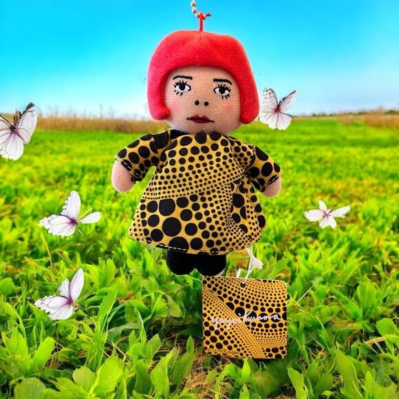 Yayoi-chan Yayoi Kusama Plush Keychain Collectible - Picture 1 of 6